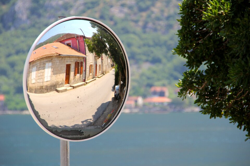 Landscape mirror coastal landscape