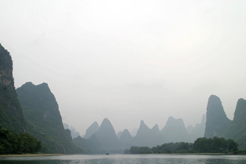 Landscape lake mountain and water