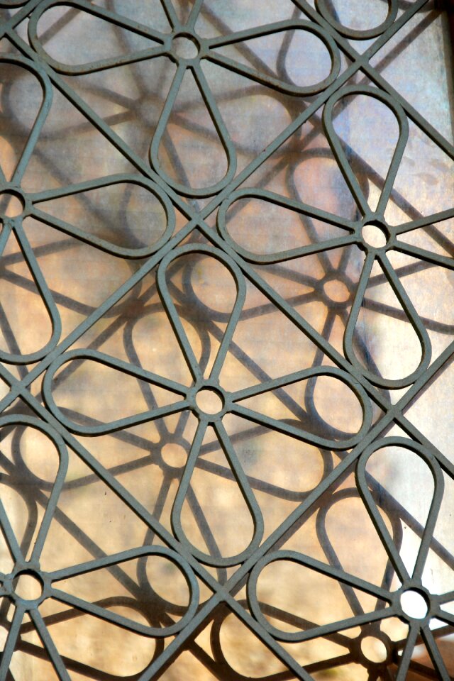 Grate barred window closed