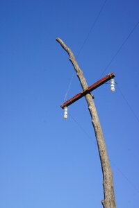 Mast power line high voltage photo