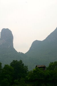 Landscape lake mountain and water
