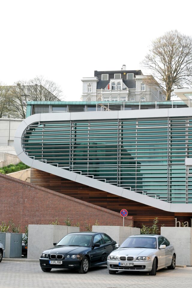 Glass building facade