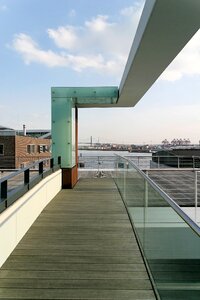 Glass building facade