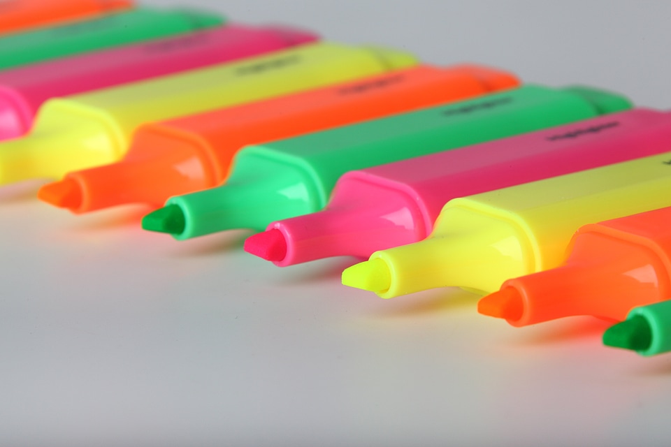 Colorful felt fluorescent