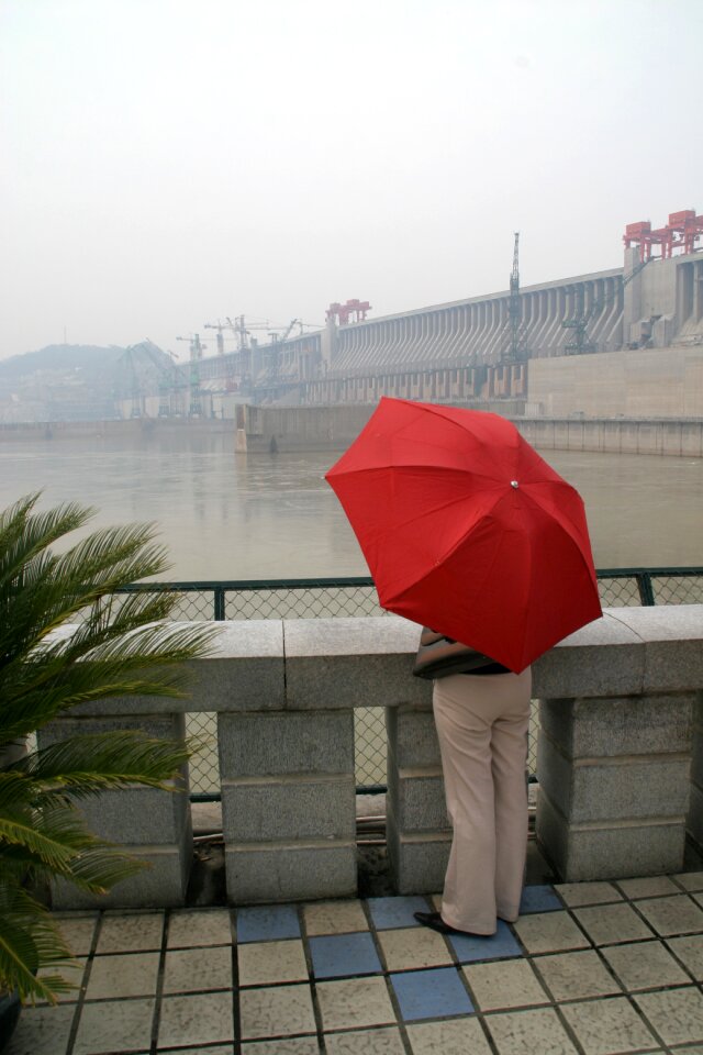 Red china parasol