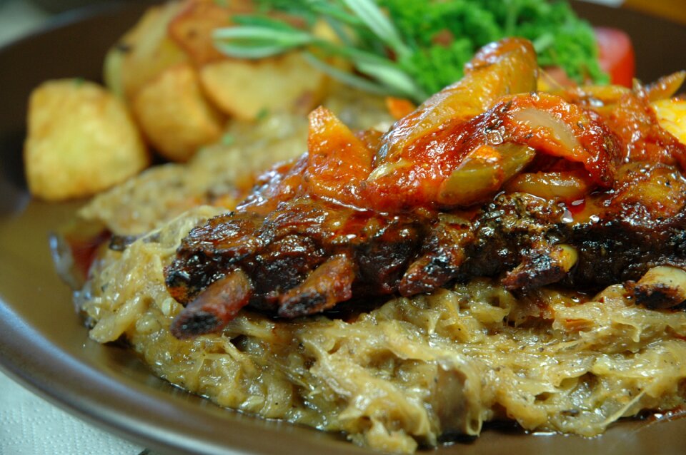Spare ribs meat dinner