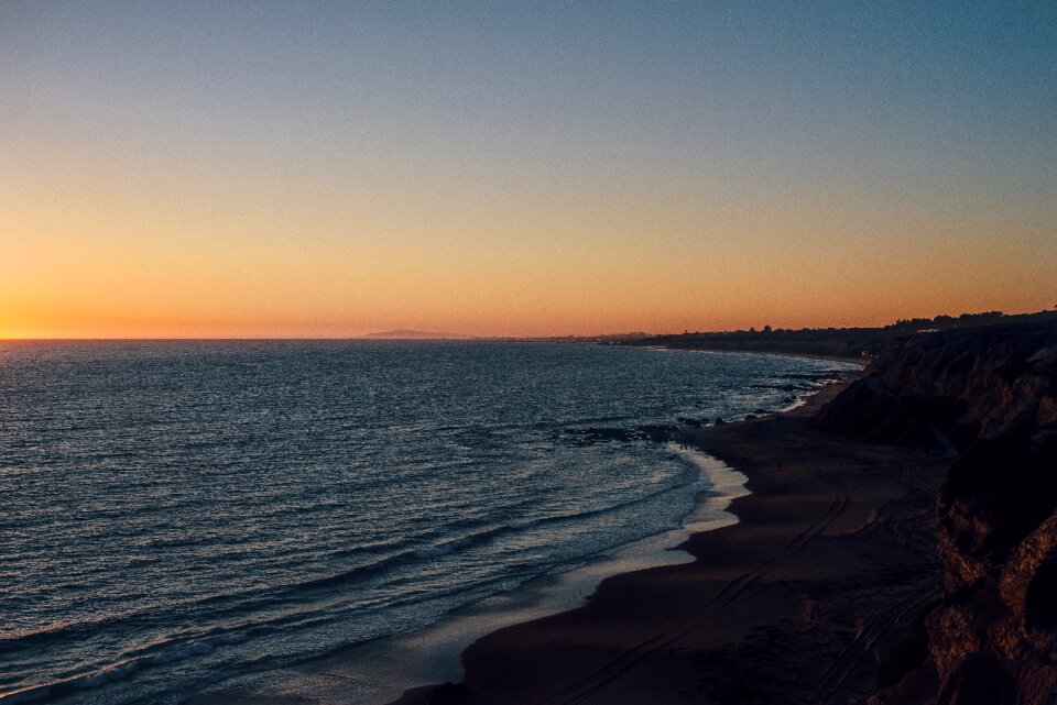 Beach coastline tranquil photo