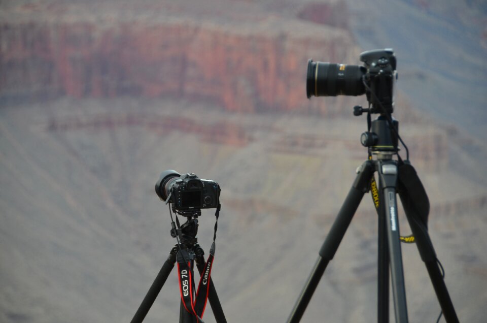 Camera taking pictures landscape