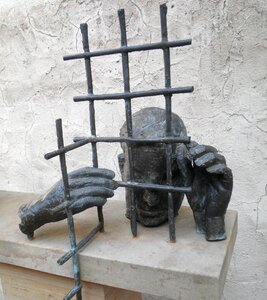 Wartburg castle thuringia germany figure