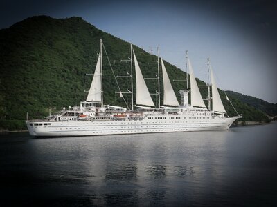 Ship sailing vessel bay of kotor