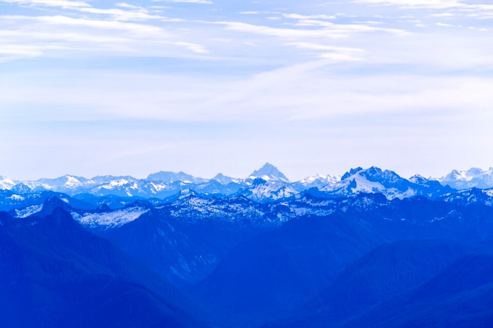 Sharp landscape mountain range photo