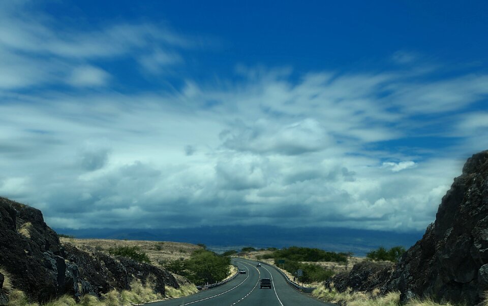 Clouds road transportation photo