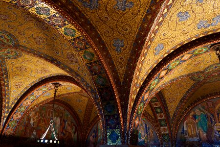 Mosaic fireplace artwork