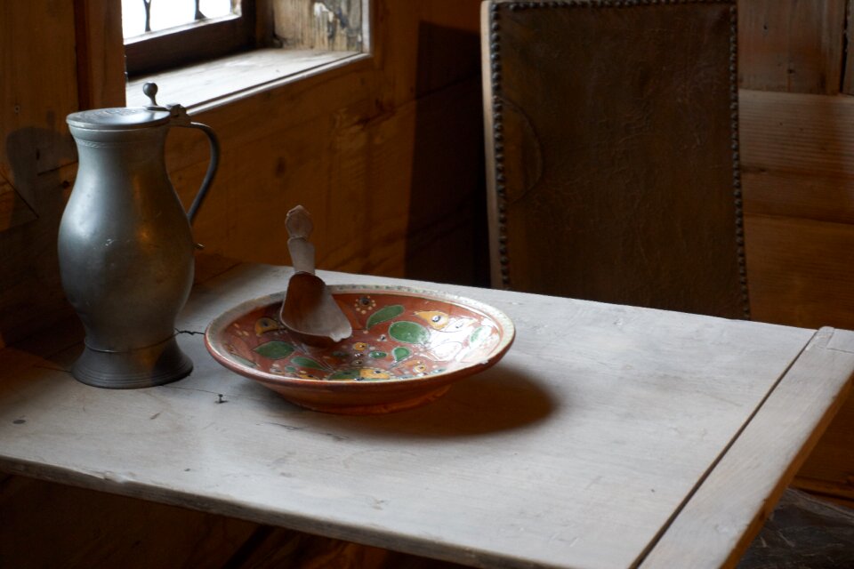 Plate wooden spoon lunch