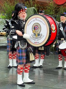 Musician kilt bass drum