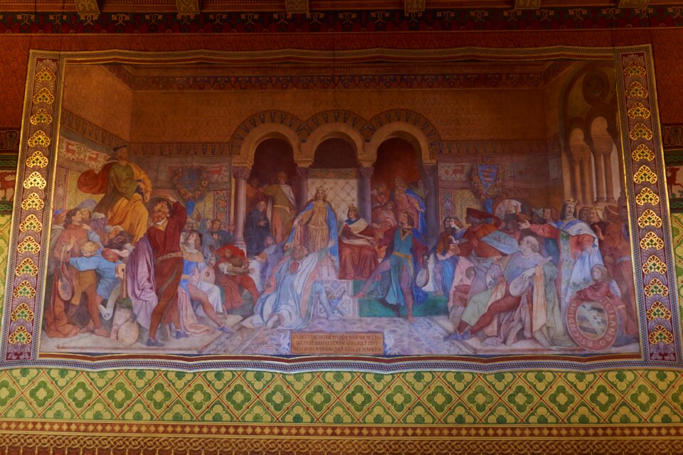Mural minstrel middle ages