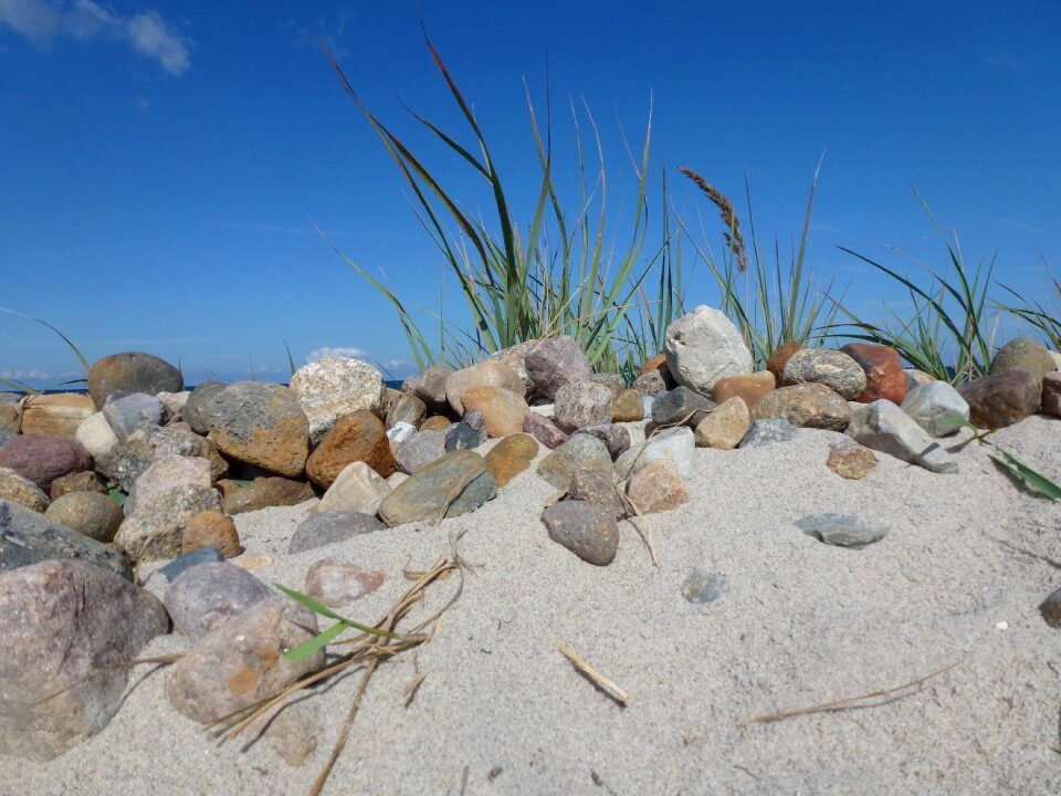Beach dunes stones