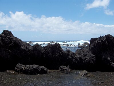 Volcanic pacific ocean photo