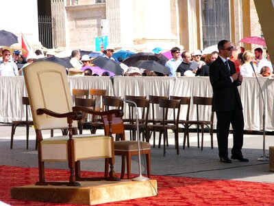 Religious service saint peter's square in anticipation of the pope