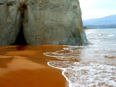 Cliff water beach photo