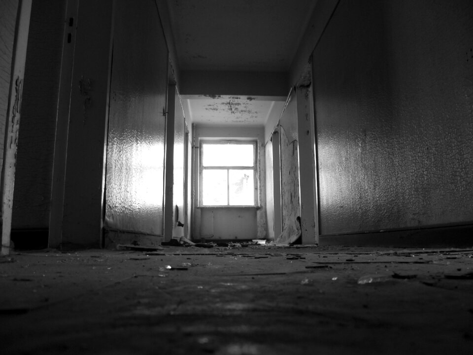 Abandoned building dark glaucous