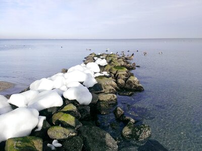 Winter beach cold