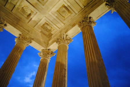 Nimes temple columns
