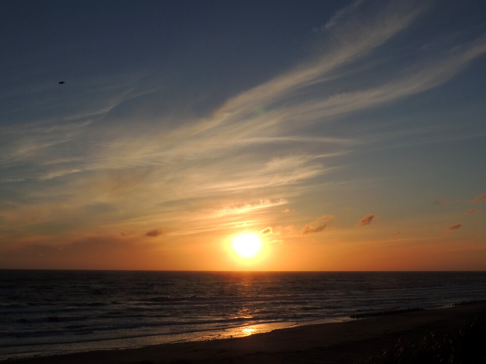 Hvide sande north sea evening sky photo