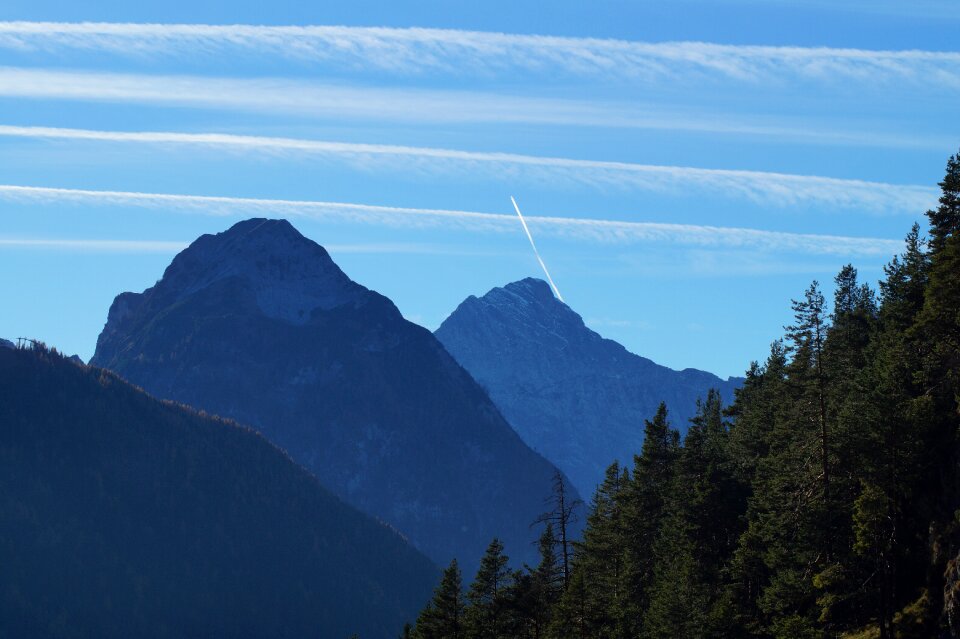 Blue contrail achensee