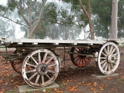 Historic vintage wooden wagon