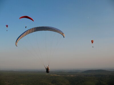Paragliding school aircraft free flight photo