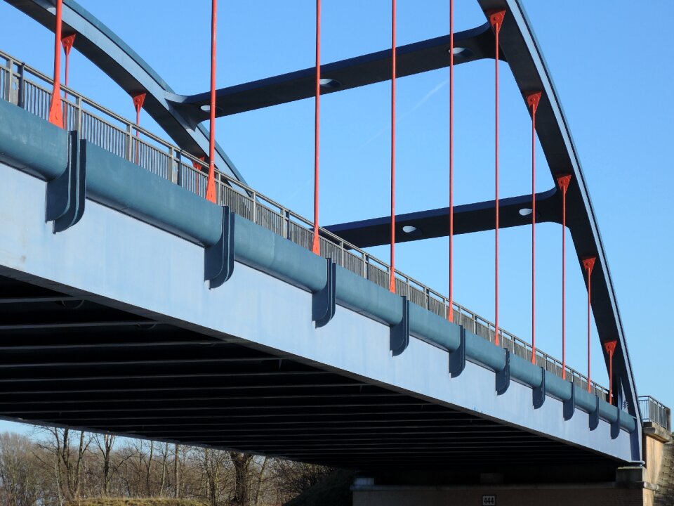 Bridge construction steel metal rods