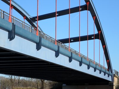 Bridge construction steel metal rods photo