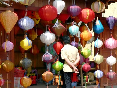 Display market chinese lantern photo