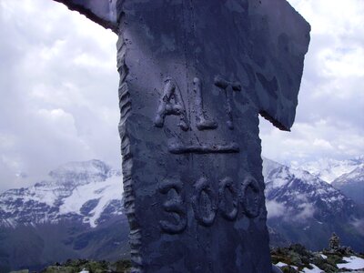 Hiking mountaineering high mountain