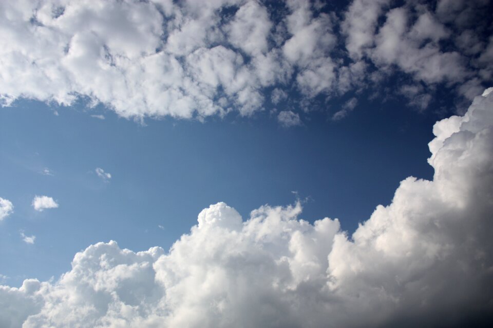 Clouds form covered sky above the clouds