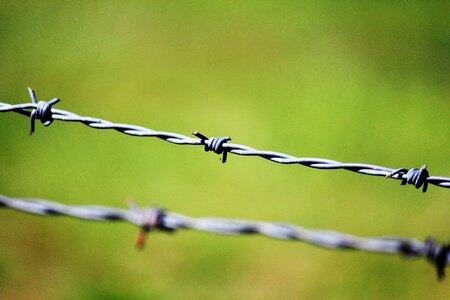 Barriers green iron photo