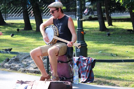 Park banjo stringed instrument photo