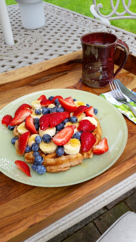 Fresh fruit strawberries blueberries