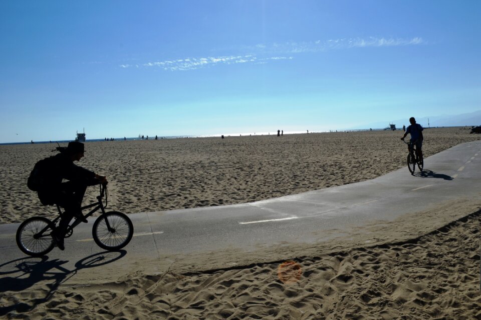 Bicycle sunset beach