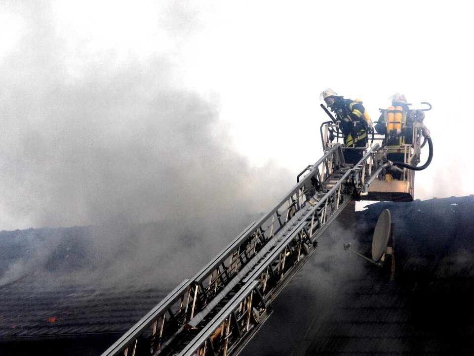 Smoke fire fighting flame