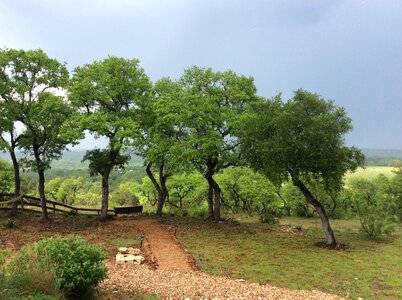 Country landscape rain photo
