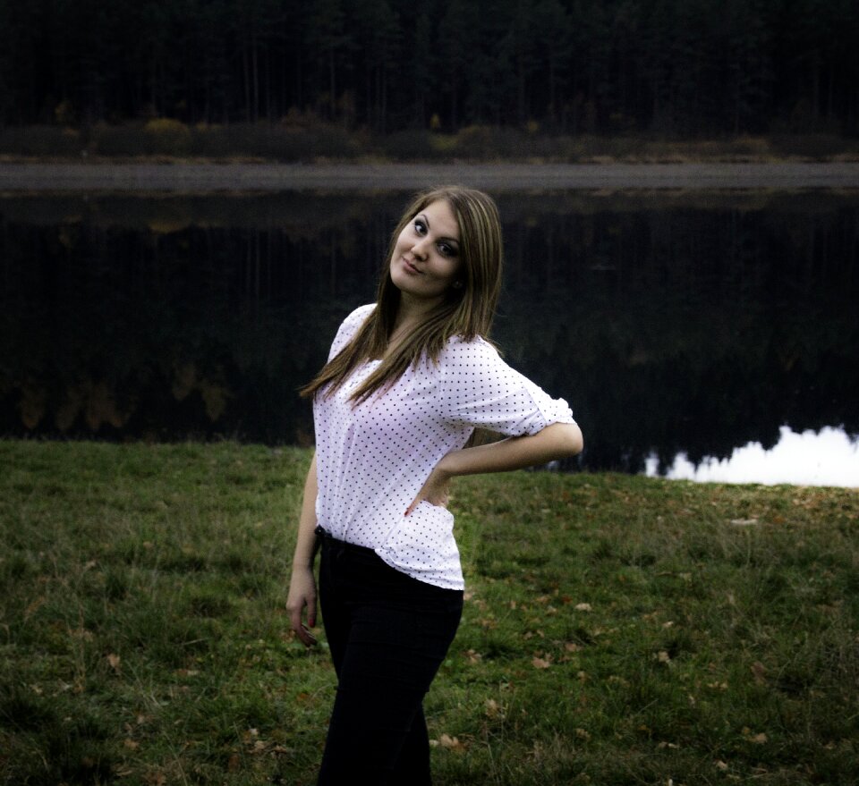Girl peace happiness