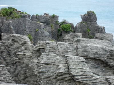 Pancake rocks coast sea