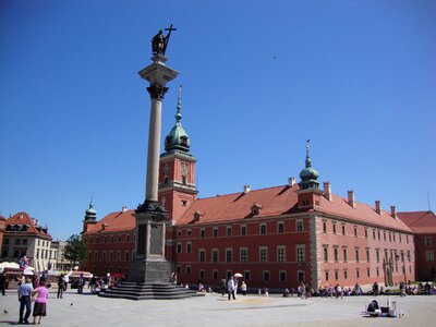 Royal castle sigismund's column the old town photo