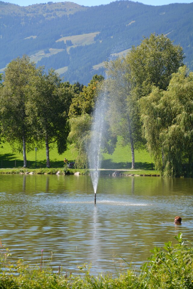 Water fountain ritzensee saalfelden