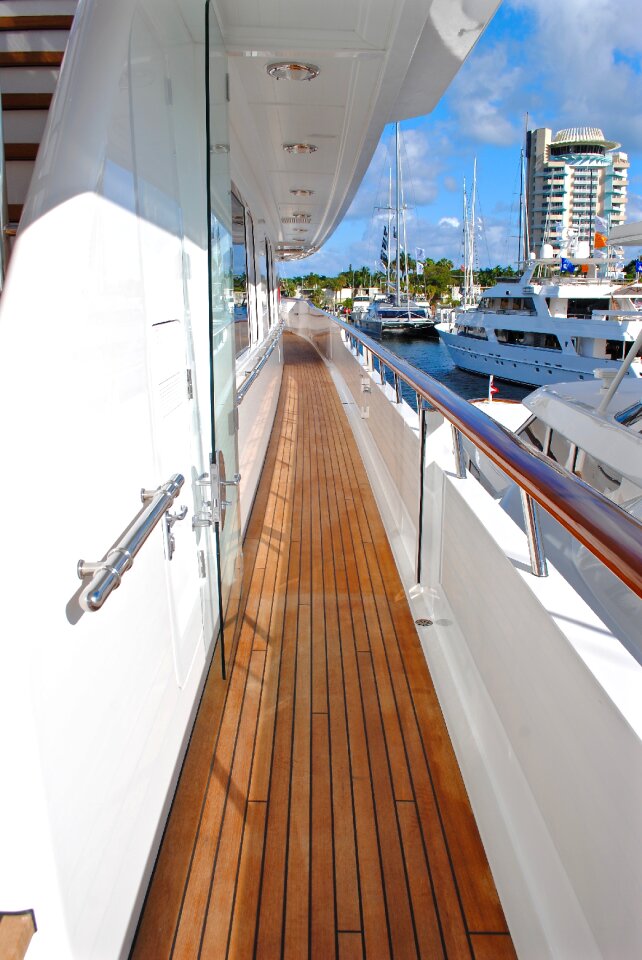 Starboard deck deck teak