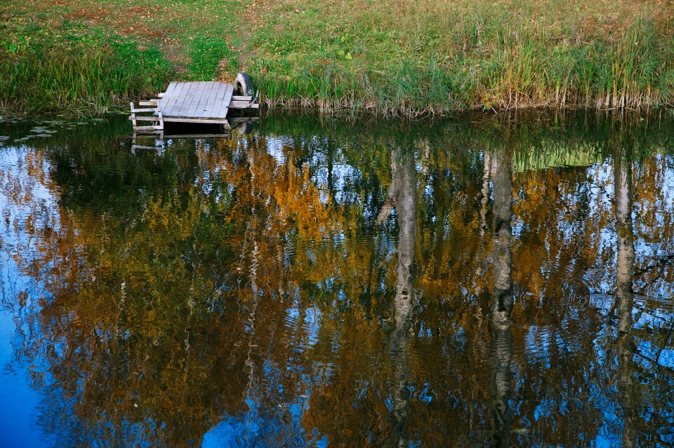 Water sky quiet river