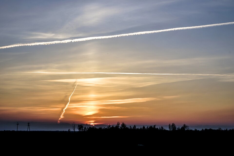 Sunset view the sun
