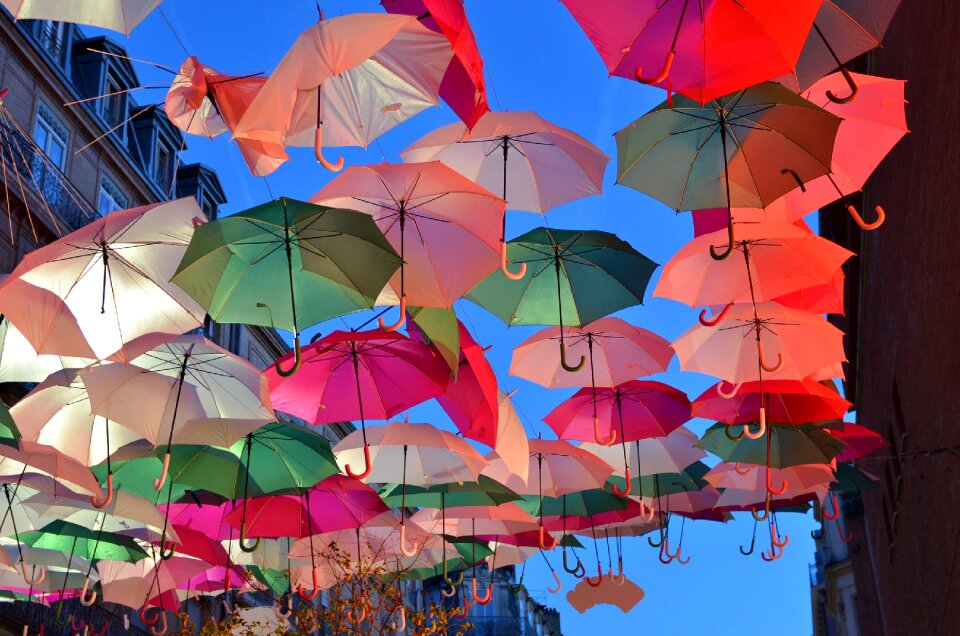 Umbrellas colors street